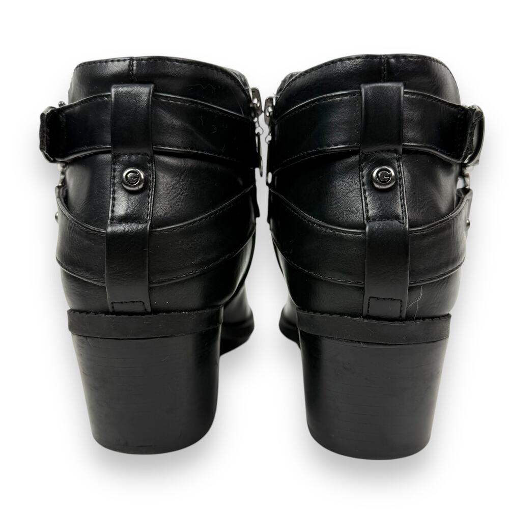 GUESS GBG black vegan leather cowgirl ankle boots - Picture 6 of 13